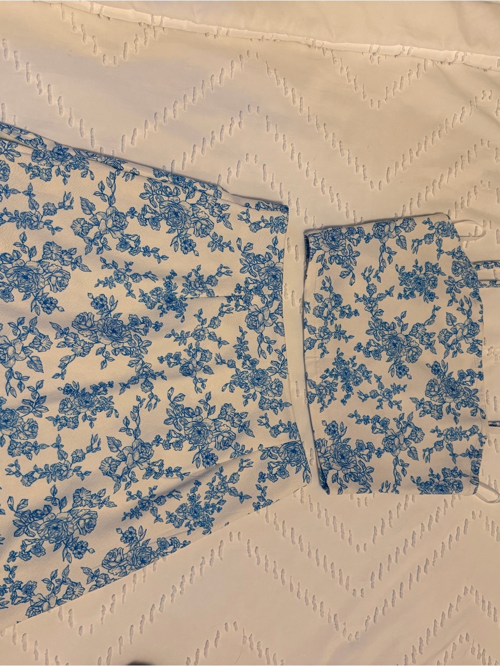Blue Floral Print Women's Skirt - Elegant Summer Style